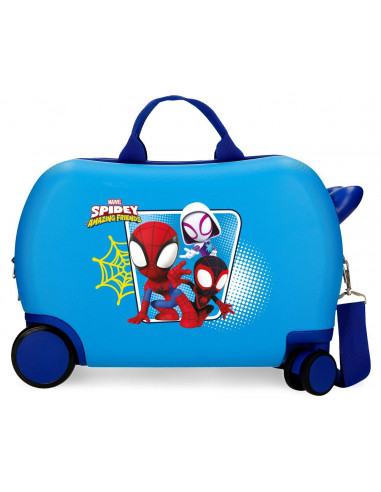 4691021 ABS ROLLING SUITCASE 4W.(2 MULTID.) 45CM. SPIDEY TEA